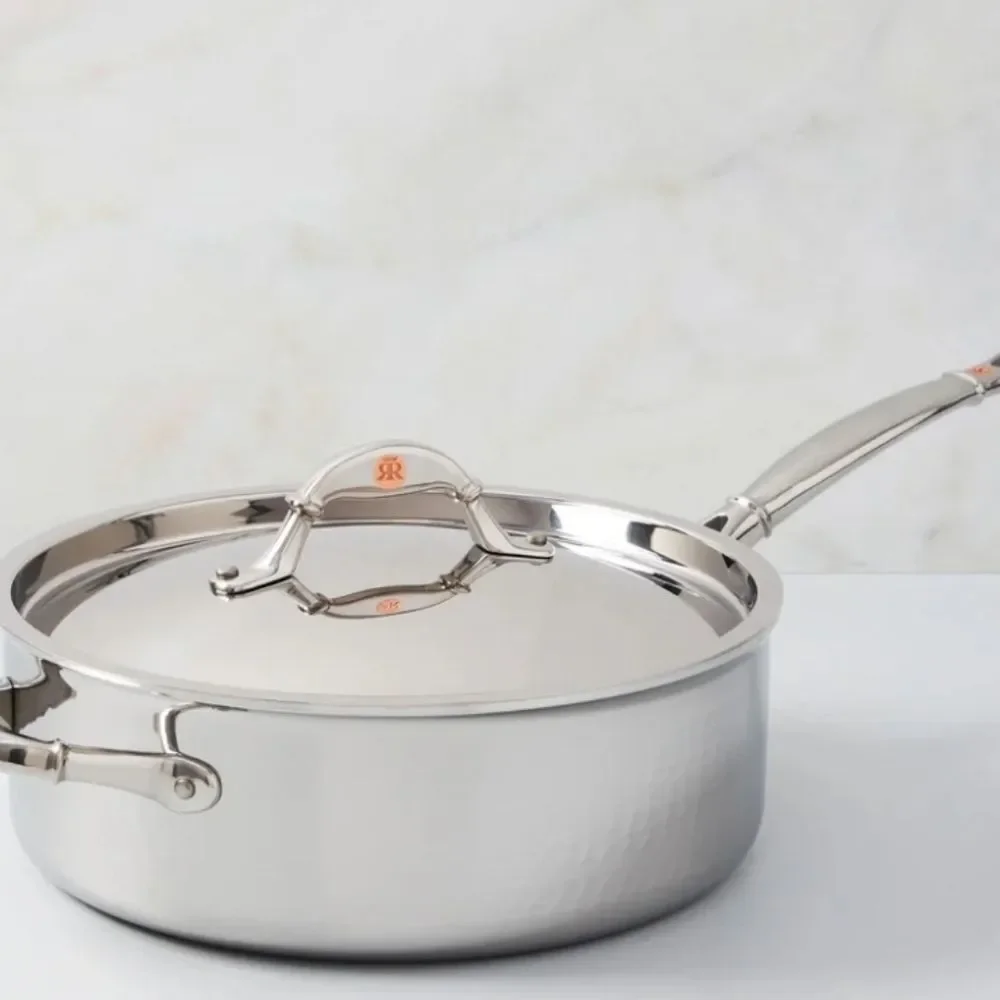 Ruffoni Symphonia Prima Stainless Steel 5QT Covered Saute w/Helper‎ Handle